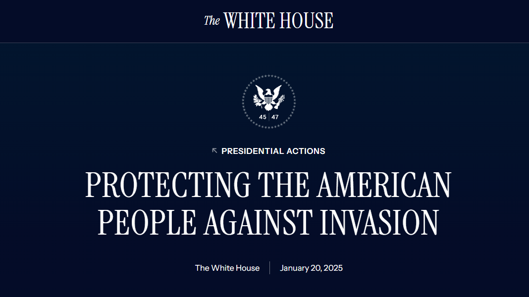 保护美国人民免受入侵标志图